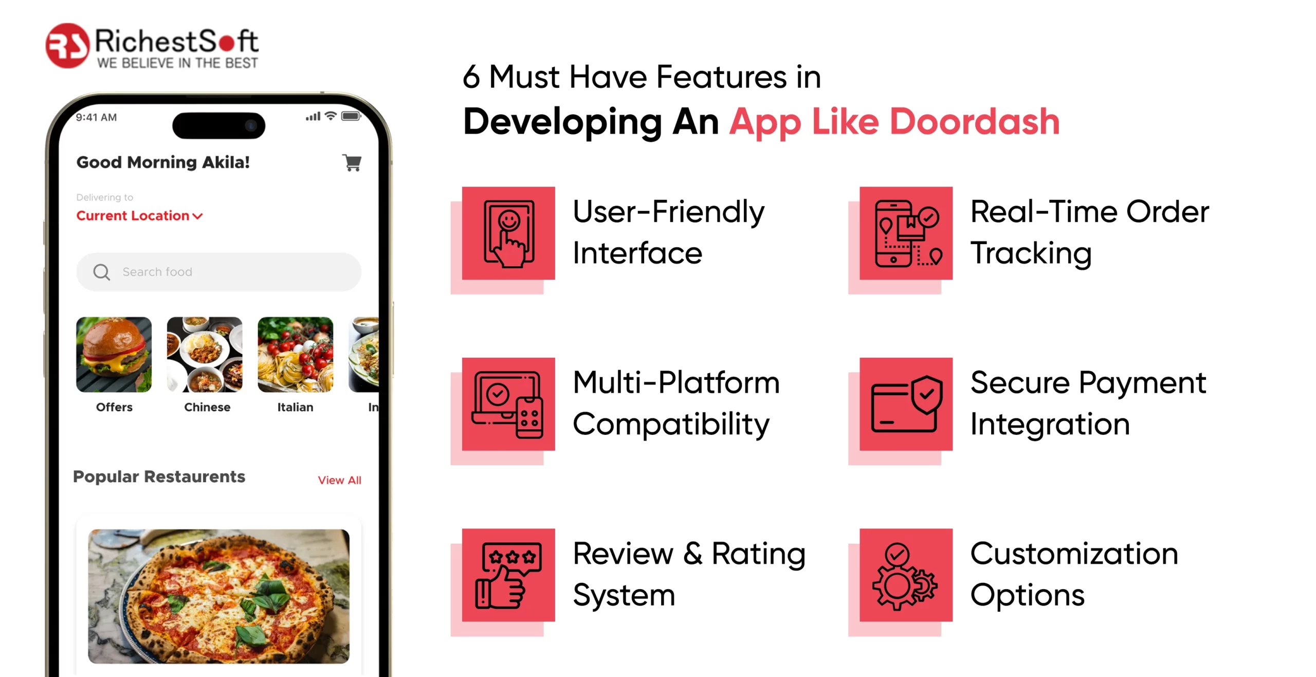 6 Must Have Features in Developing An App Like Doordash