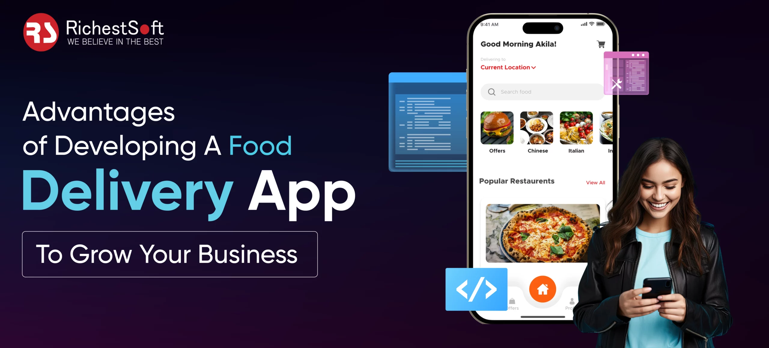 Advantages of Developing A Food-Delivery App To Grow Your Business