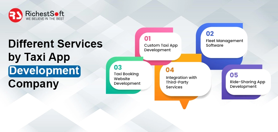 Different Services by Taxi App Development Company