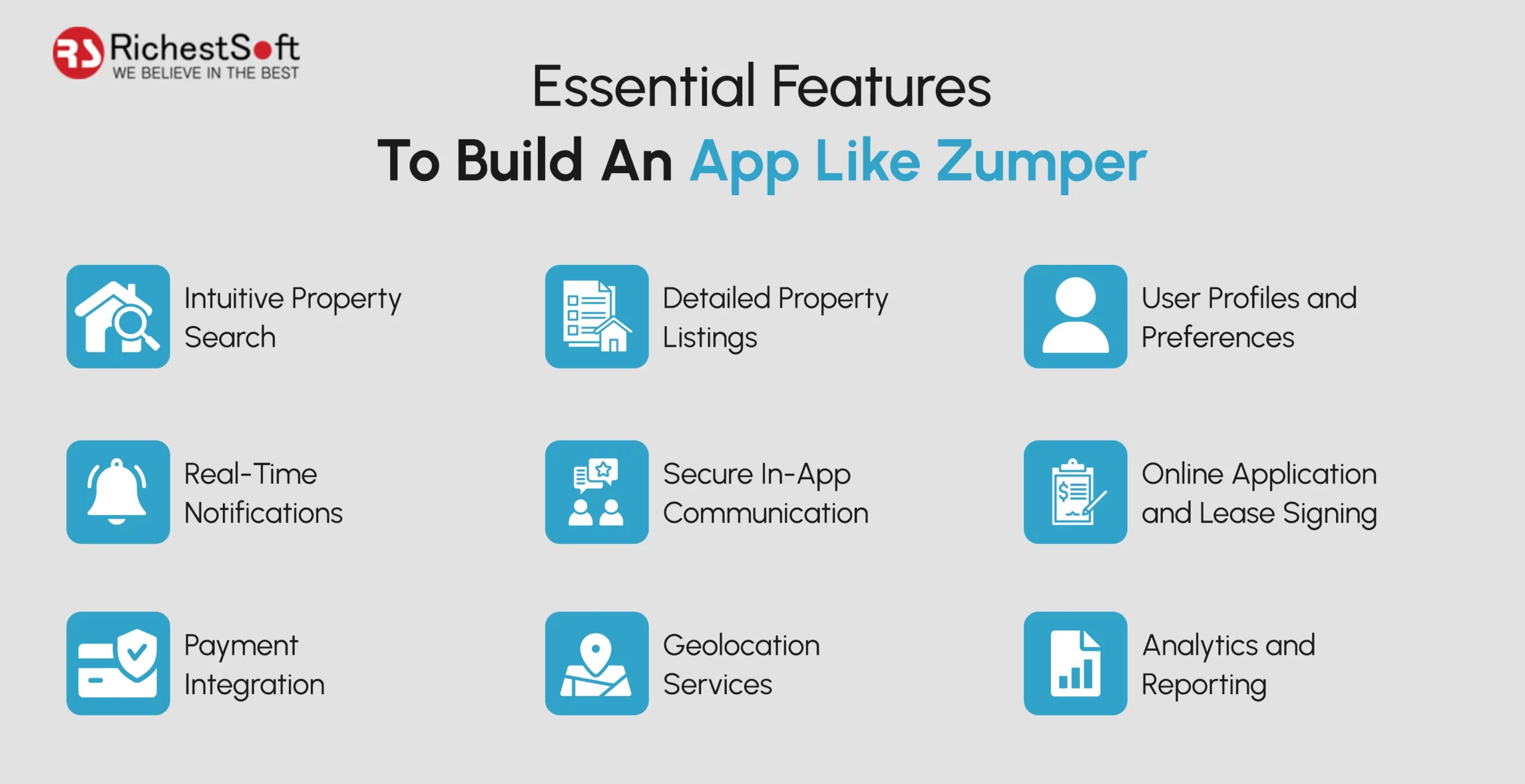 Essential Features To Build An App Like Zumper