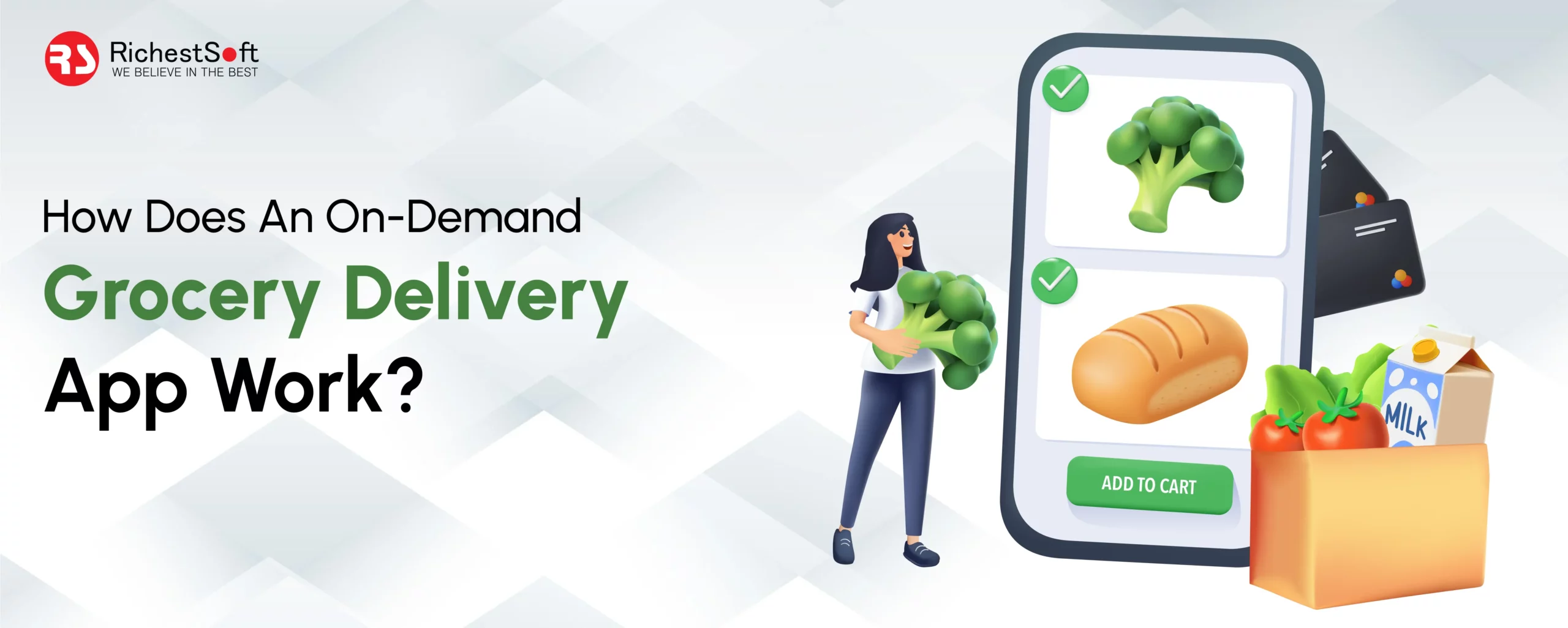 How does an on-demand grocery delivery app work