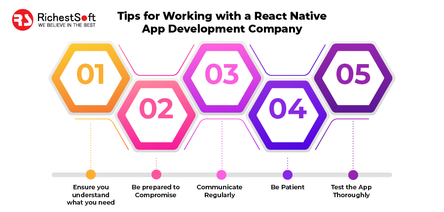 tips for working with a react native app development company