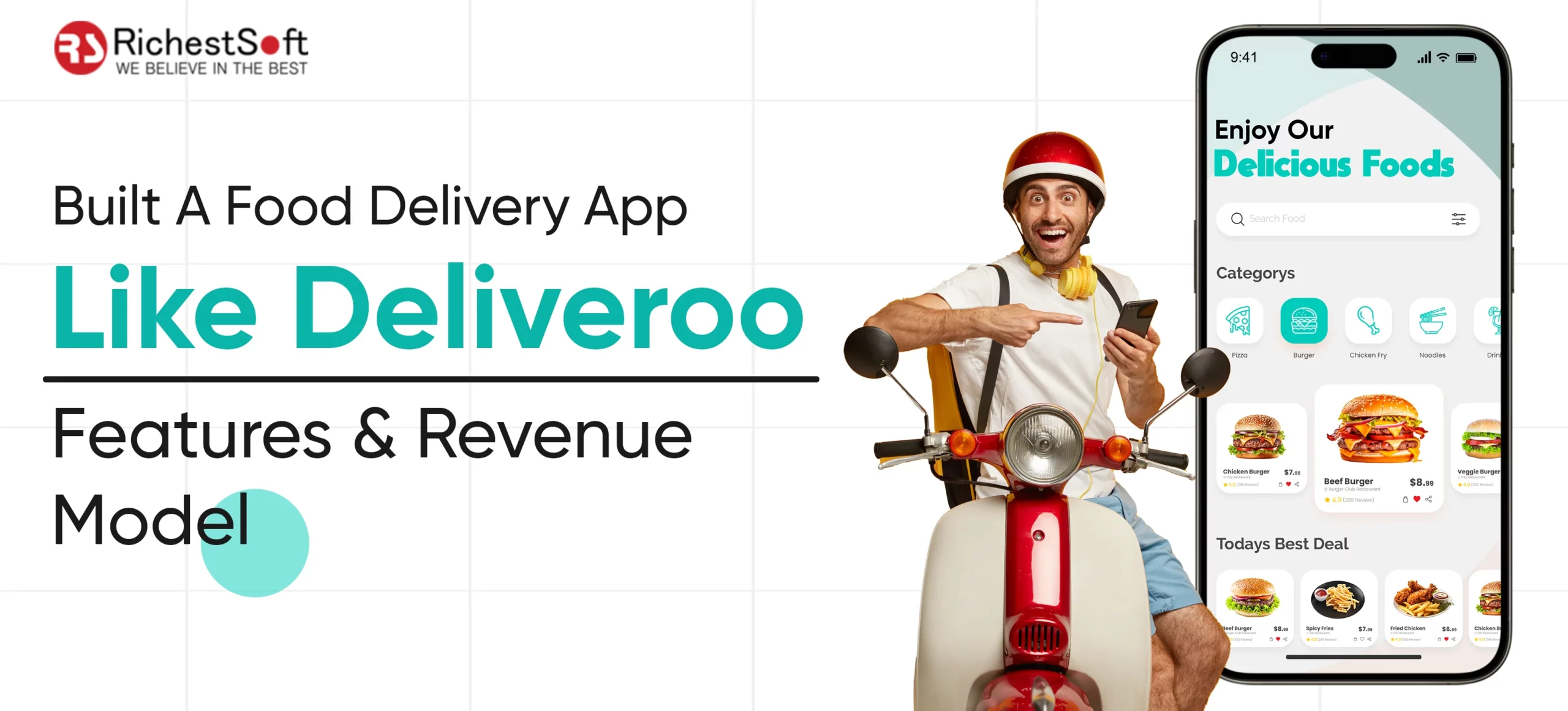 Built A Food Delivery App Like Deliveroo: Features & Revenue Model