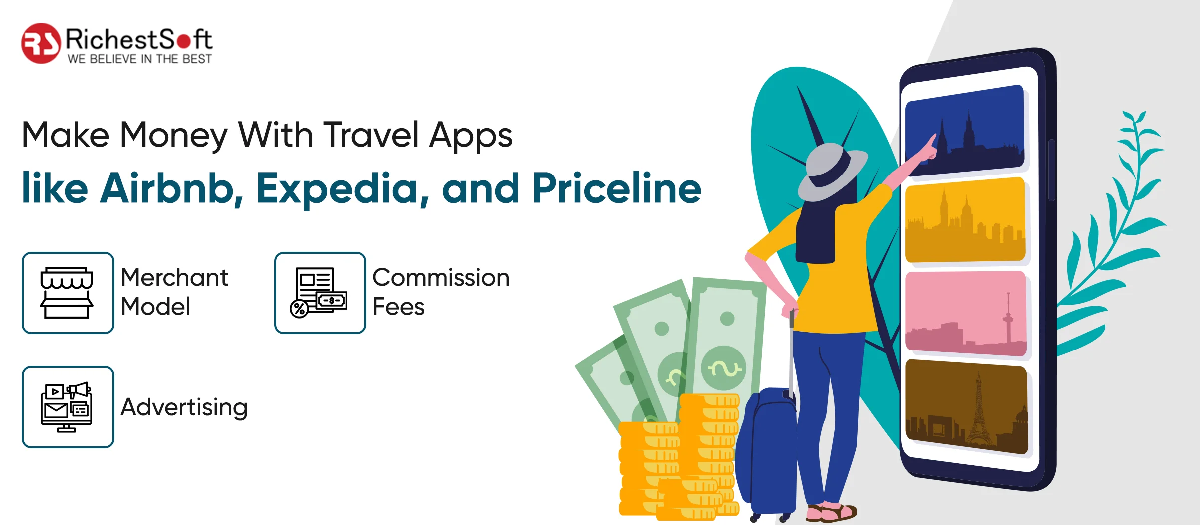 Make Money With Travel Apps like Airbnb, Expedia, and Priceline