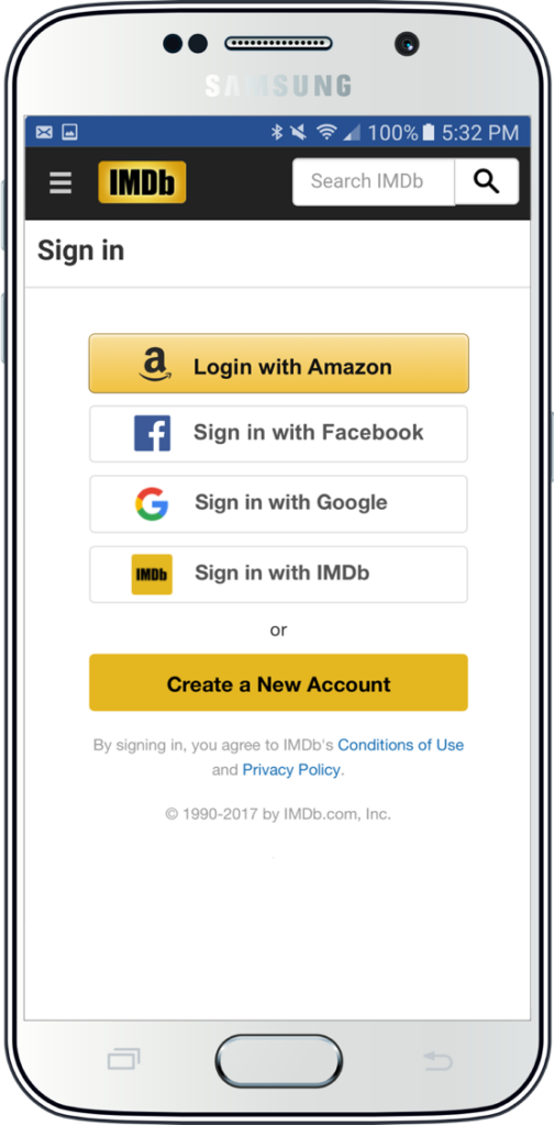 Amazon App SignUp Page