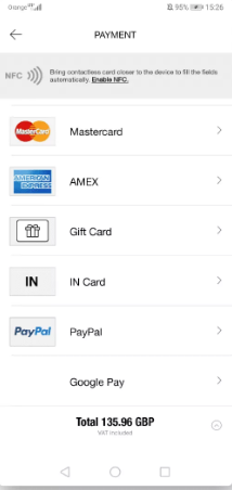 Payment Options within an eCommerce App
