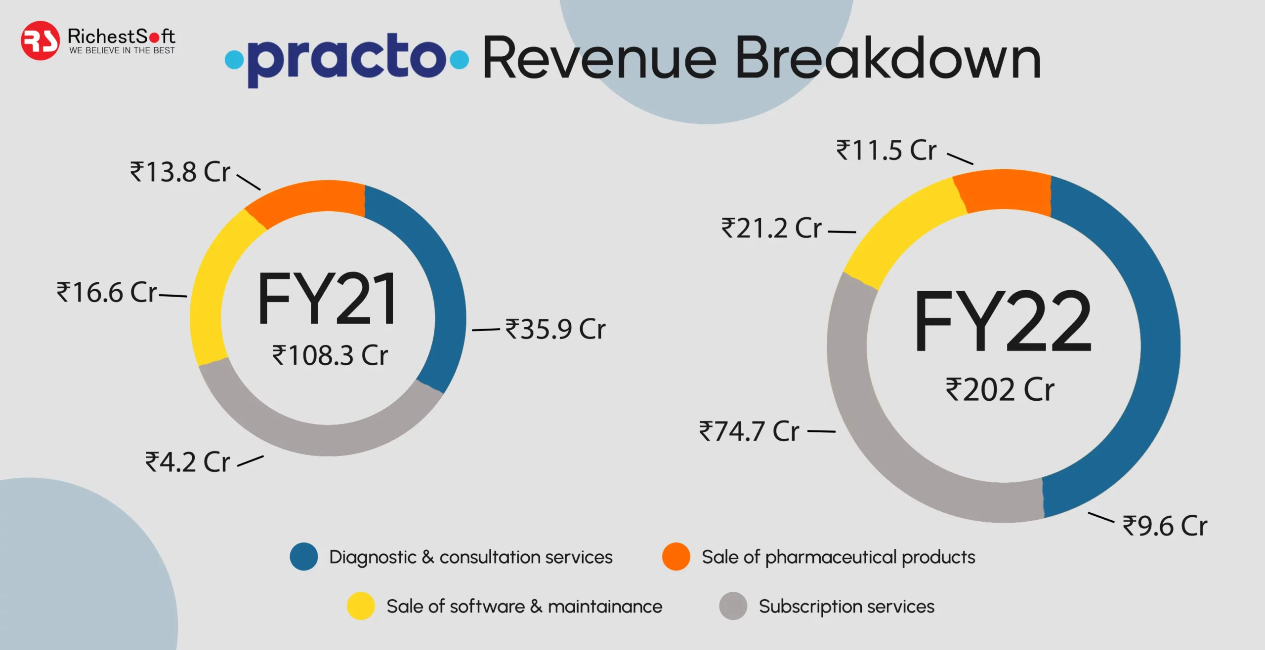 Practo App Revenue Breakdown | Richestsoft