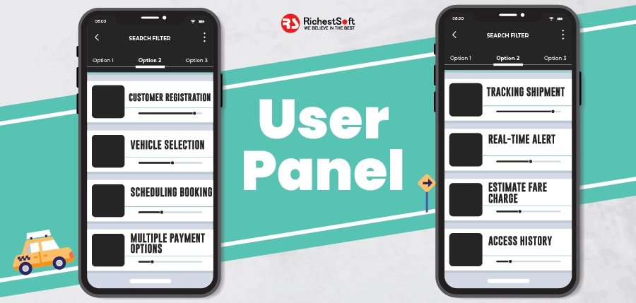 User Panel In transportation app